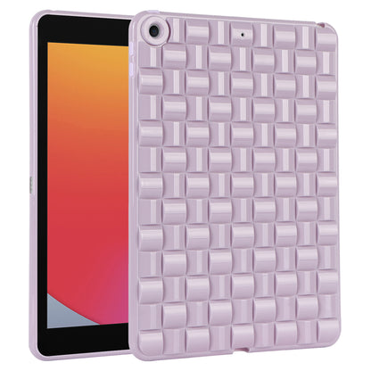 For iPad 10.2 (2021) / (2019) / (2020) Soft TPU Case Protective Tablet Cover Woven Texture Anti-Slip Case