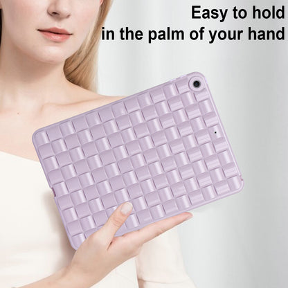 For iPad 10.2 (2021) / (2019) / (2020) Soft TPU Case Protective Tablet Cover Woven Texture Anti-Slip Case
