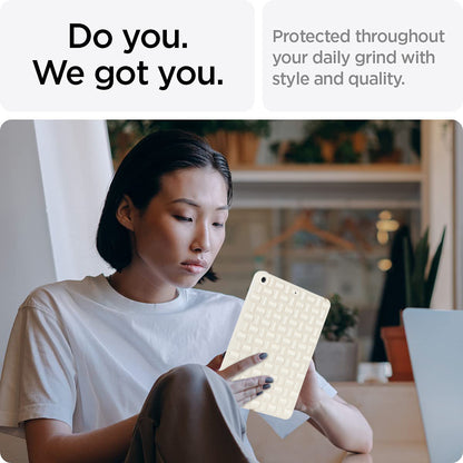 For iPad 10.2 (2021) / (2019) / (2020) Soft TPU Case Protective Tablet Cover Woven Texture Anti-Slip Case