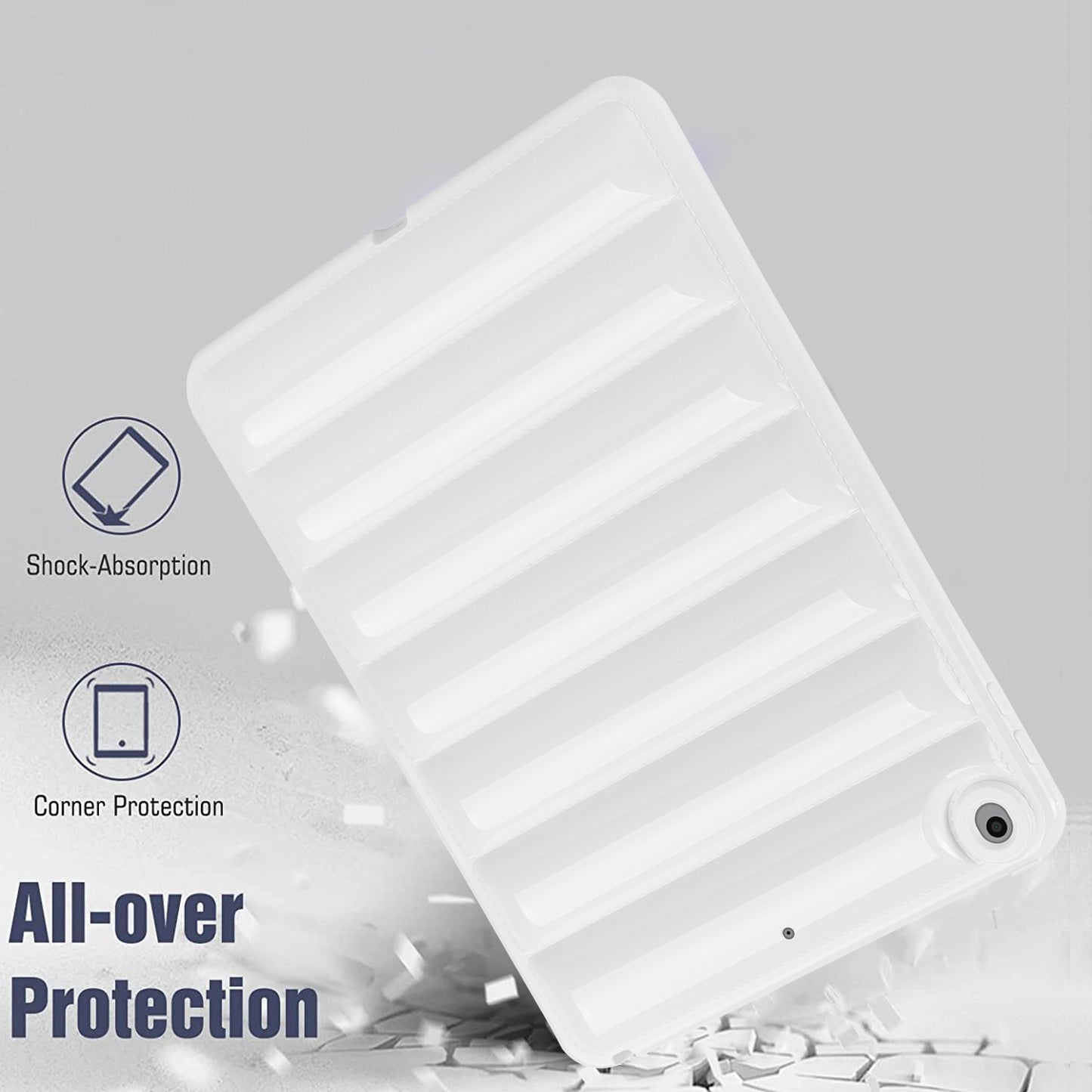 For iPad 9.7-inch (2017) / (2018) / iPad 5 / 6 Tablet Case Candy Color Down Jacket Texture TPU Cover