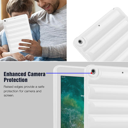 For iPad 9.7-inch (2017) / (2018) / iPad 5 / 6 Tablet Case Candy Color Down Jacket Texture TPU Cover