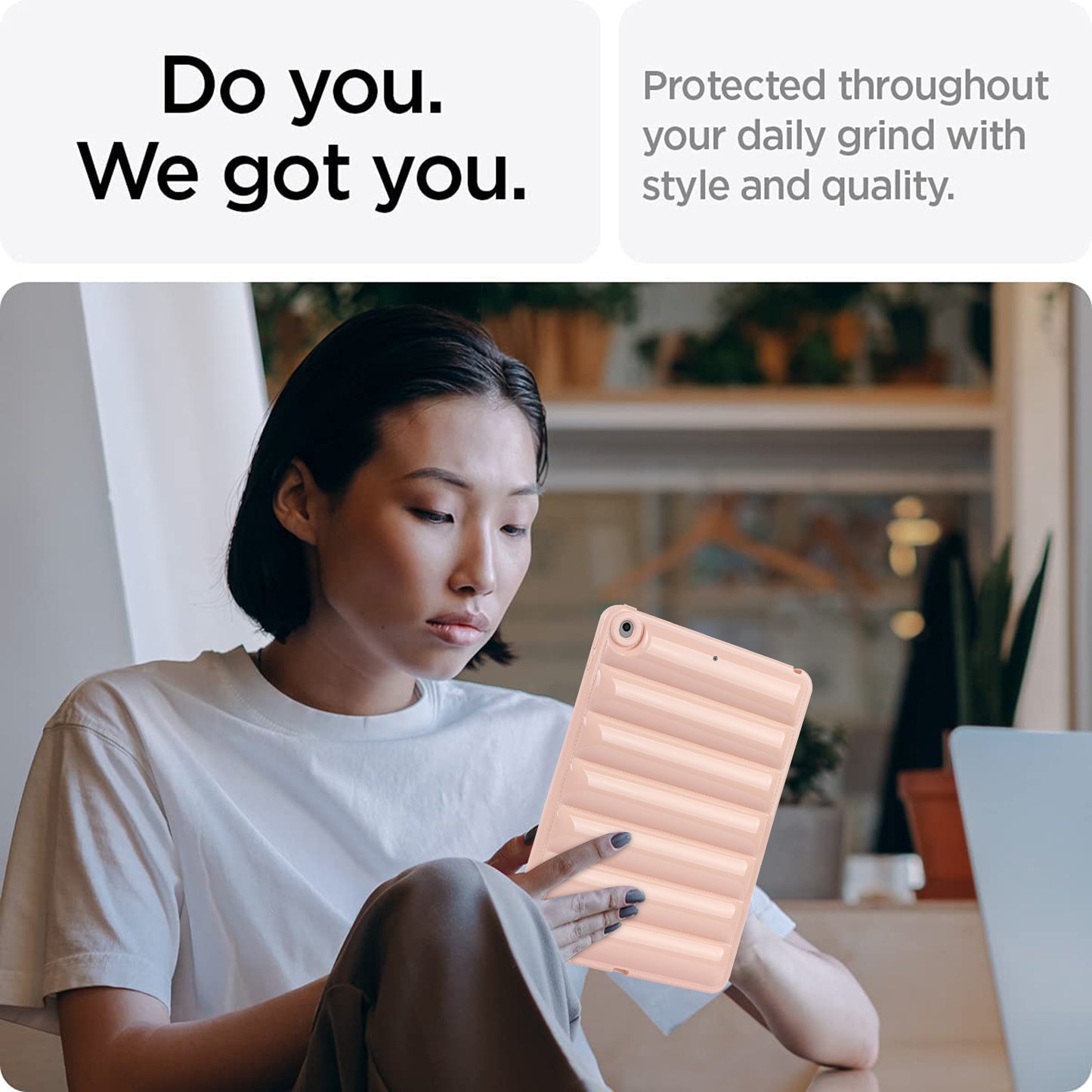For iPad 9.7-inch (2017) / (2018) / iPad 5 / 6 Tablet Case Candy Color Down Jacket Texture TPU Cover