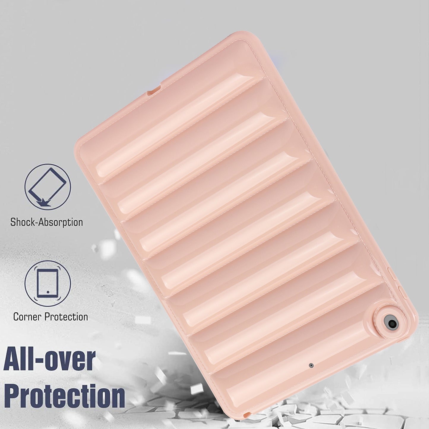 For iPad 9.7-inch (2017) / (2018) / iPad 5 / 6 Tablet Case Candy Color Down Jacket Texture TPU Cover