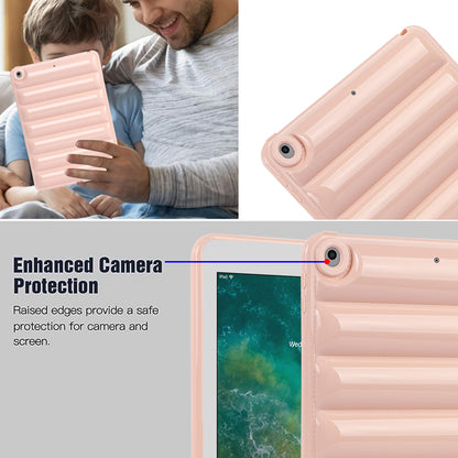 For iPad 9.7-inch (2017) / (2018) / iPad 5 / 6 Tablet Case Candy Color Down Jacket Texture TPU Cover