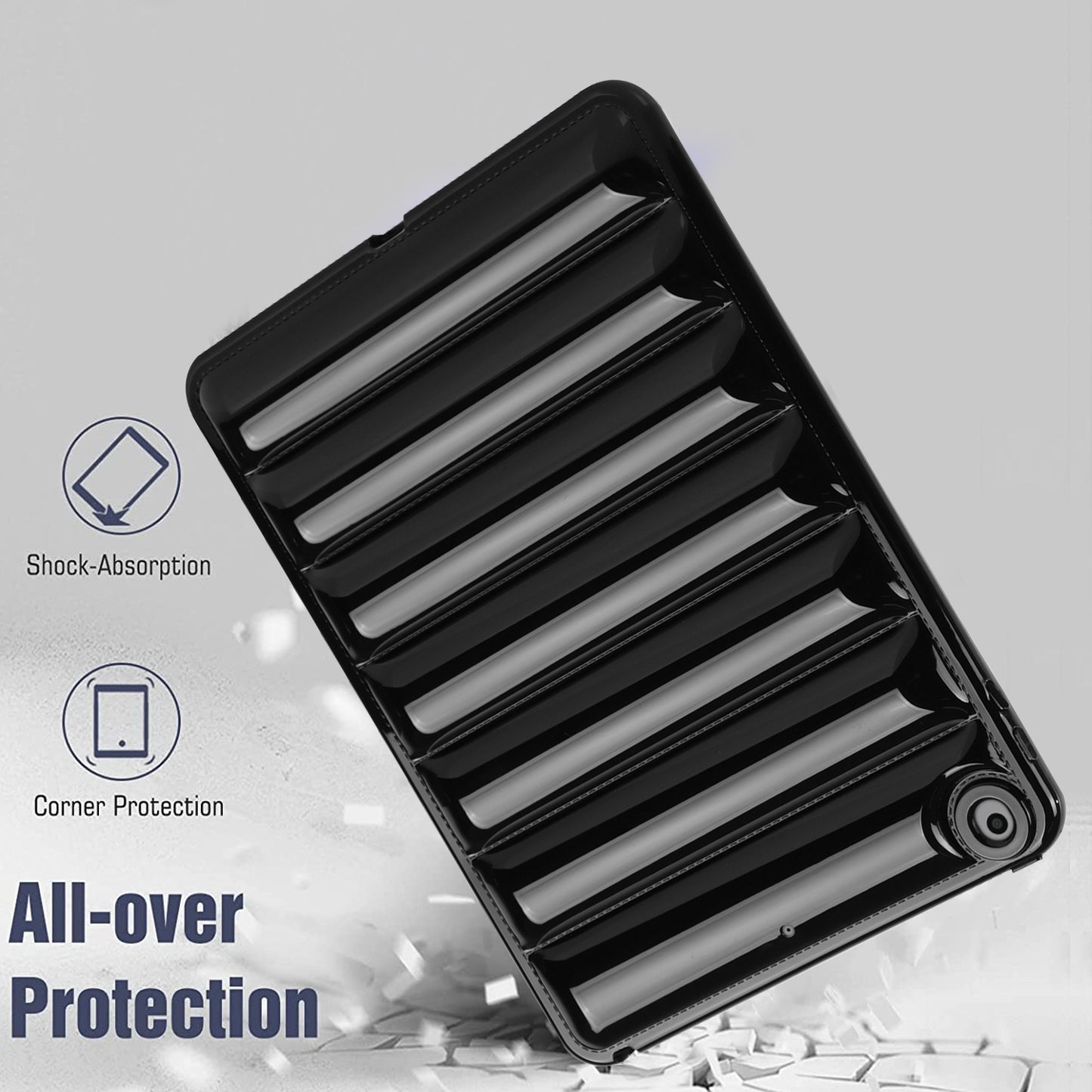 For iPad 9.7-inch (2017) / (2018) / iPad 5 / 6 Tablet Case Candy Color Down Jacket Texture TPU Cover