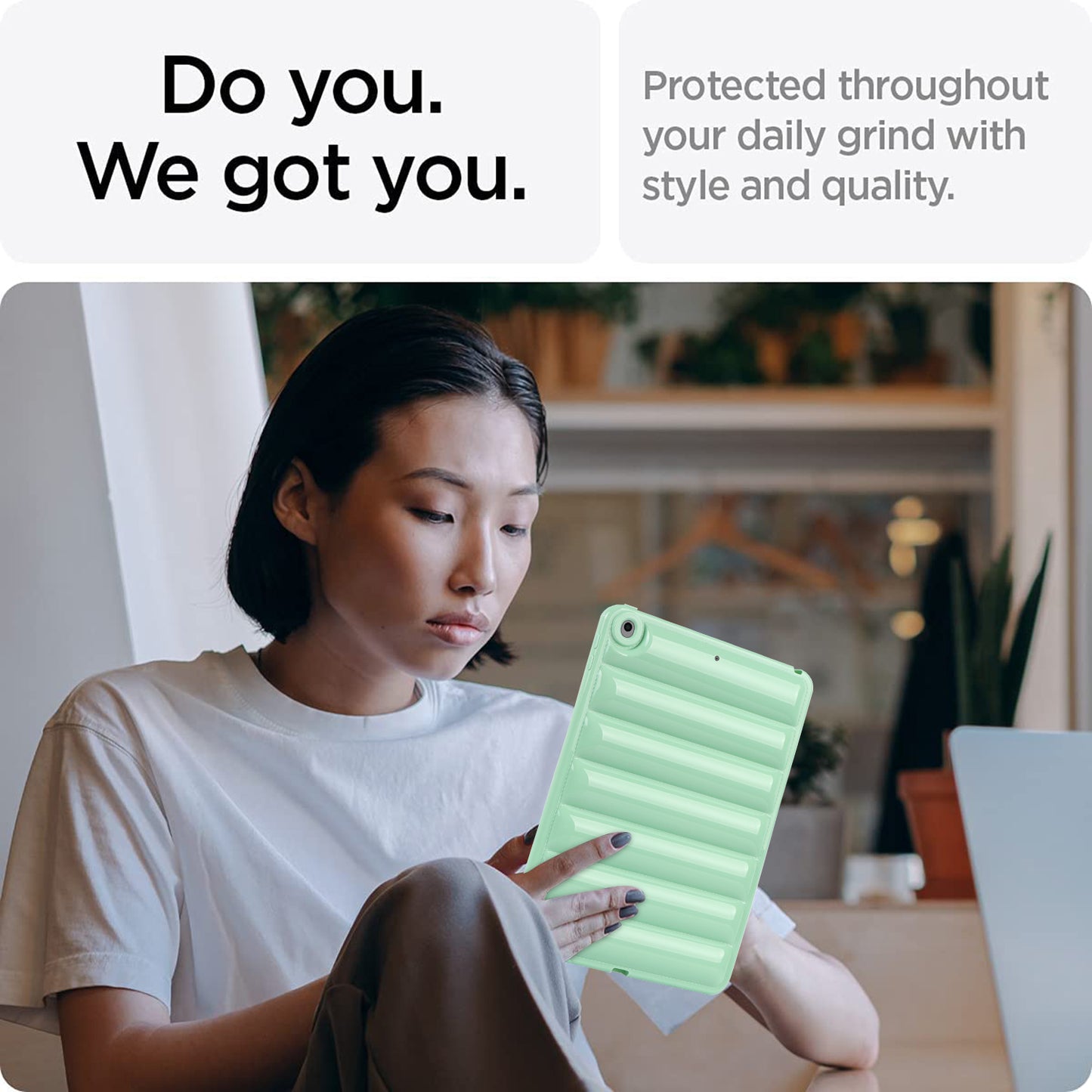 For iPad 9.7-inch (2017) / (2018) / iPad 5 / 6 Tablet Case Candy Color Down Jacket Texture TPU Cover
