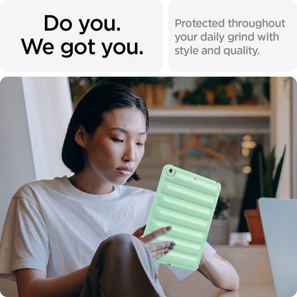 For iPad 9.7-inch (2017) / (2018) / iPad 5 / 6 Tablet Case Candy Color Down Jacket Texture TPU Cover