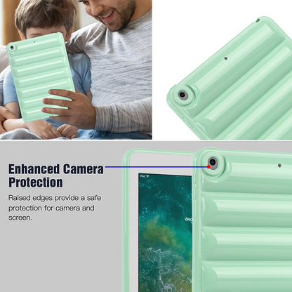 For iPad 9.7-inch (2017) / (2018) / iPad 5 / 6 Tablet Case Candy Color Down Jacket Texture TPU Cover