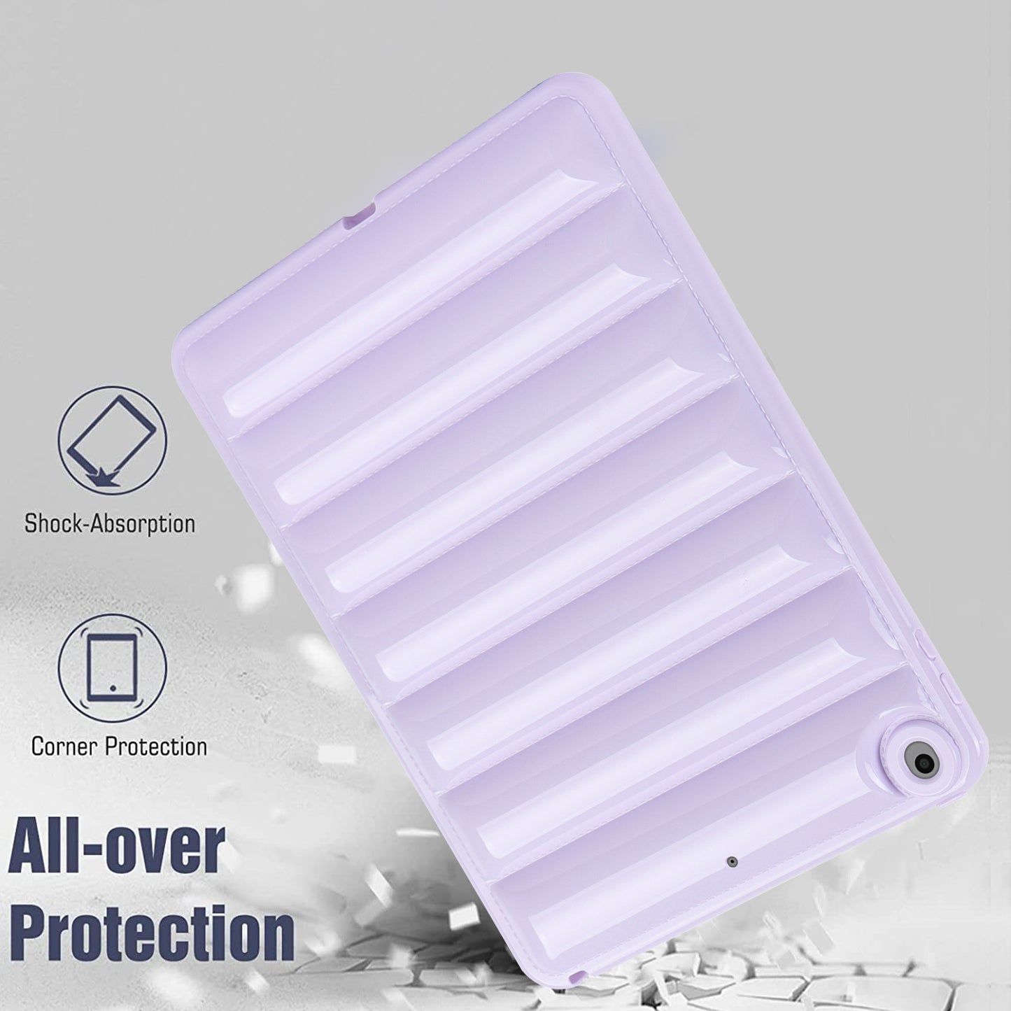 For iPad 9.7-inch (2017) / (2018) / iPad 5 / 6 Tablet Case Candy Color Down Jacket Texture TPU Cover