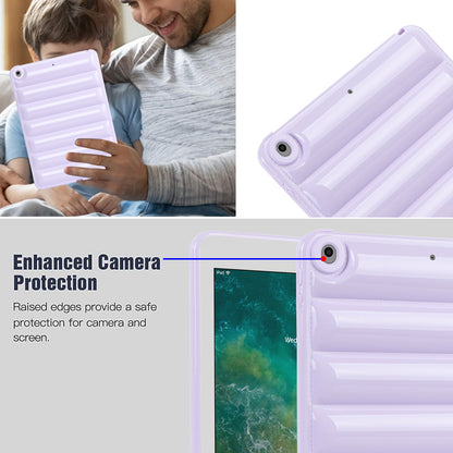 For iPad 9.7-inch (2017) / (2018) / iPad 5 / 6 Tablet Case Candy Color Down Jacket Texture TPU Cover