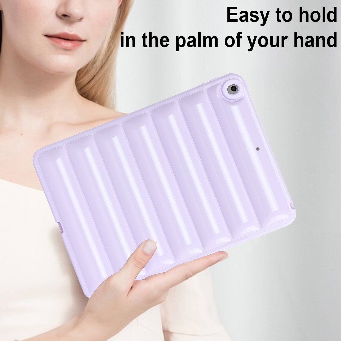 For iPad 9.7-inch (2017) / (2018) / iPad 5 / 6 Tablet Case Candy Color Down Jacket Texture TPU Cover