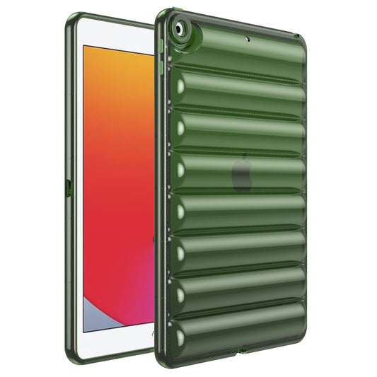 For iPad 10.2 (2021) / (2020) / (2019) TPU Tablet Case Down Jacket Design Air Cushion Shockproof Cover