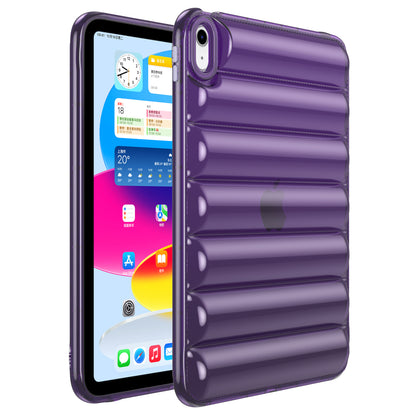 For iPad Air (2020) / (2022) TPU Shock Absorption Case Soft Touch Down Jacket Design Tablet Cover