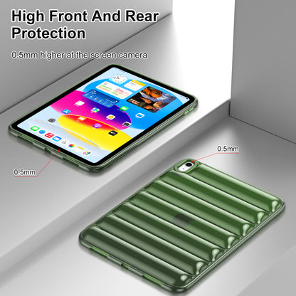 For iPad Air (2020) / (2022) TPU Shock Absorption Case Soft Touch Down Jacket Design Tablet Cover