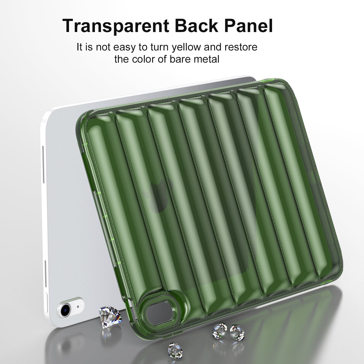 For iPad Air (2020) / (2022) TPU Shock Absorption Case Soft Touch Down Jacket Design Tablet Cover