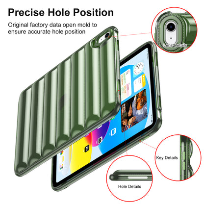 For iPad Air (2020) / (2022) TPU Shock Absorption Case Soft Touch Down Jacket Design Tablet Cover