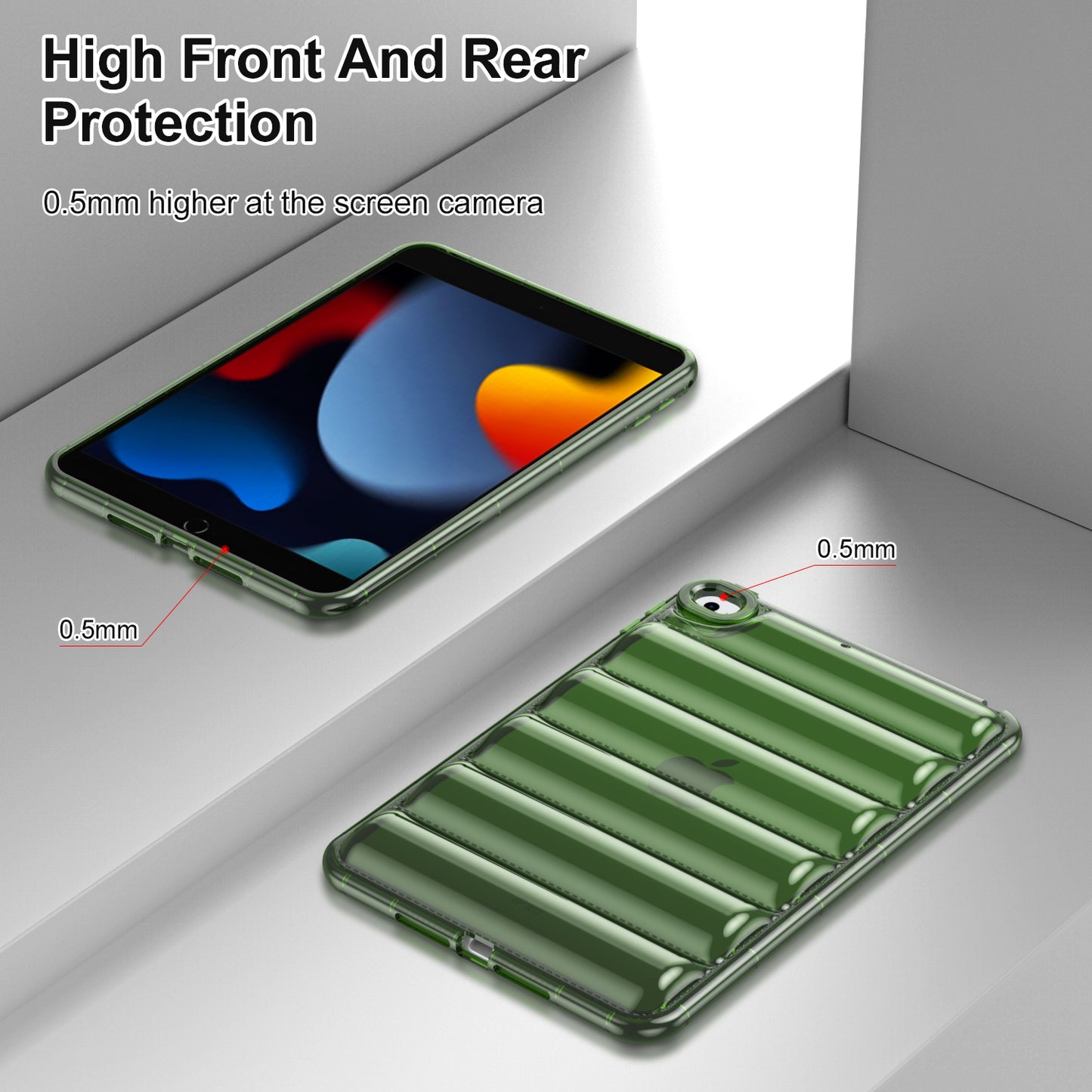 For iPad mini 4 / mini (2019) 7.9 inch TPU Tablet Case Soft Puffer Down Jacket Design Back Cover