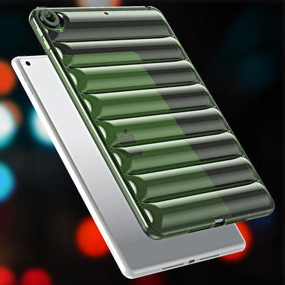For iPad 9.7-inch (2017) / (2018) Dustproof Soft TPU Tablet Case 3D Puffer Down Jacket Design Cover