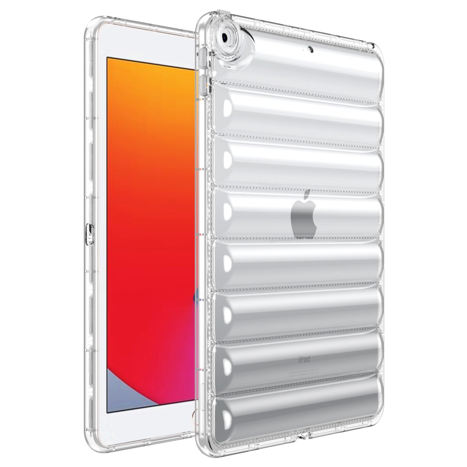 For iPad 9.7-inch (2017) / (2018) Dustproof Soft TPU Tablet Case 3D Puffer Down Jacket Design Cover
