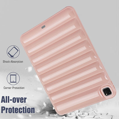 For iPad Pro 12.9 (2021) / (2020) / (2022) Shockproof Tablet Shell Down Jacket Texture Soft TPU Case