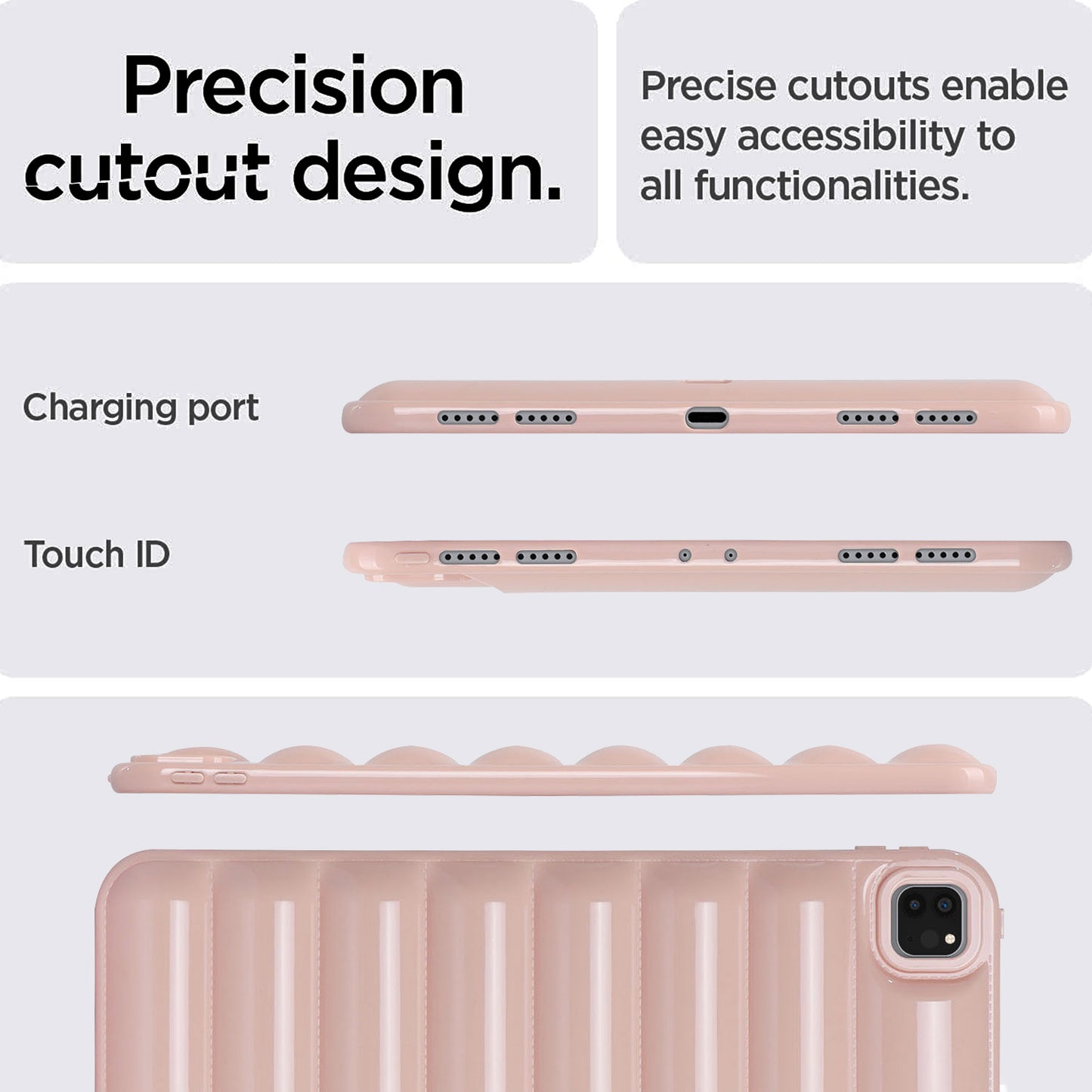 For iPad Pro 12.9 (2021) / (2020) / (2022) Shockproof Tablet Shell Down Jacket Texture Soft TPU Case