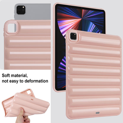 For iPad Pro 12.9 (2021) / (2020) / (2022) Shockproof Tablet Shell Down Jacket Texture Soft TPU Case