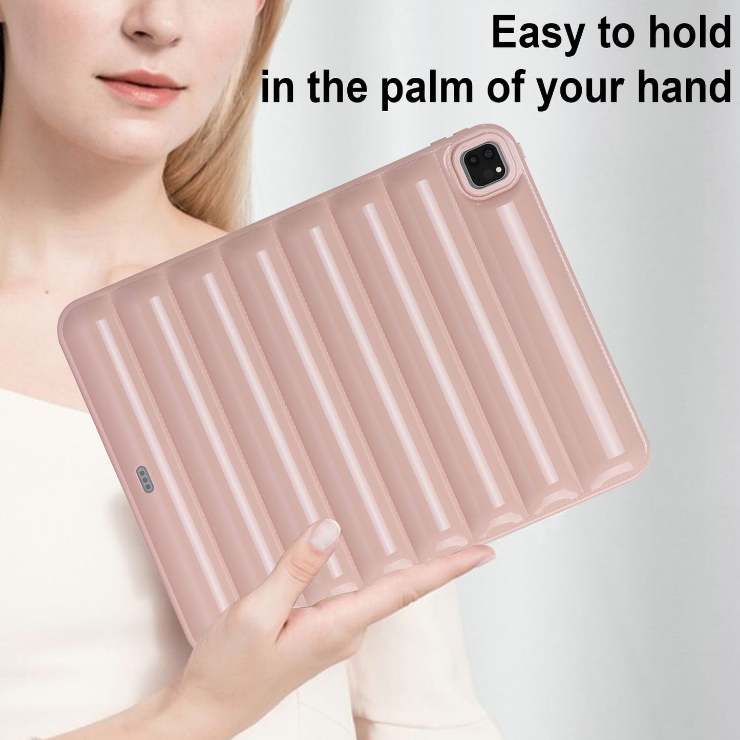 For iPad Pro 12.9 (2021) / (2020) / (2022) Shockproof Tablet Shell Down Jacket Texture Soft TPU Case