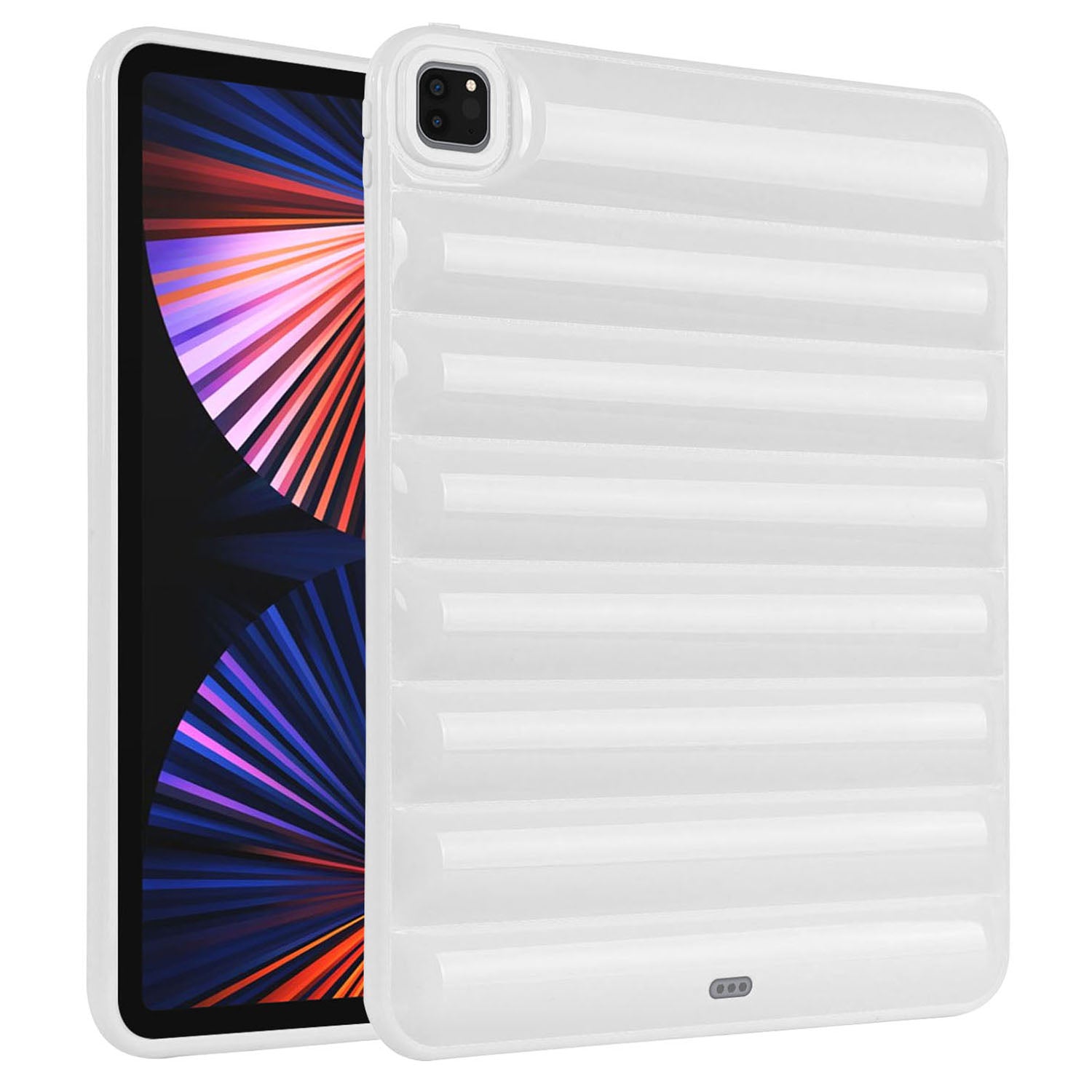 For iPad Pro 12.9 (2021) / (2020) / (2022) Shockproof Tablet Shell Down Jacket Texture Soft TPU Case