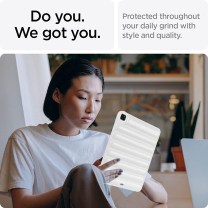 For iPad Pro 12.9 (2021) / (2020) / (2022) Shockproof Tablet Shell Down Jacket Texture Soft TPU Case