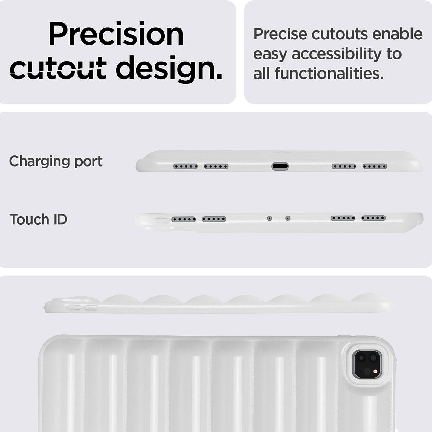 For iPad Pro 12.9 (2021) / (2020) / (2022) Shockproof Tablet Shell Down Jacket Texture Soft TPU Case