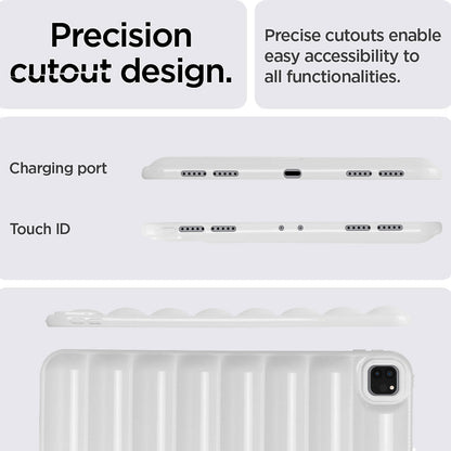 For iPad Pro 12.9 (2021) / (2020) / (2022) Shockproof Tablet Shell Down Jacket Texture Soft TPU Case