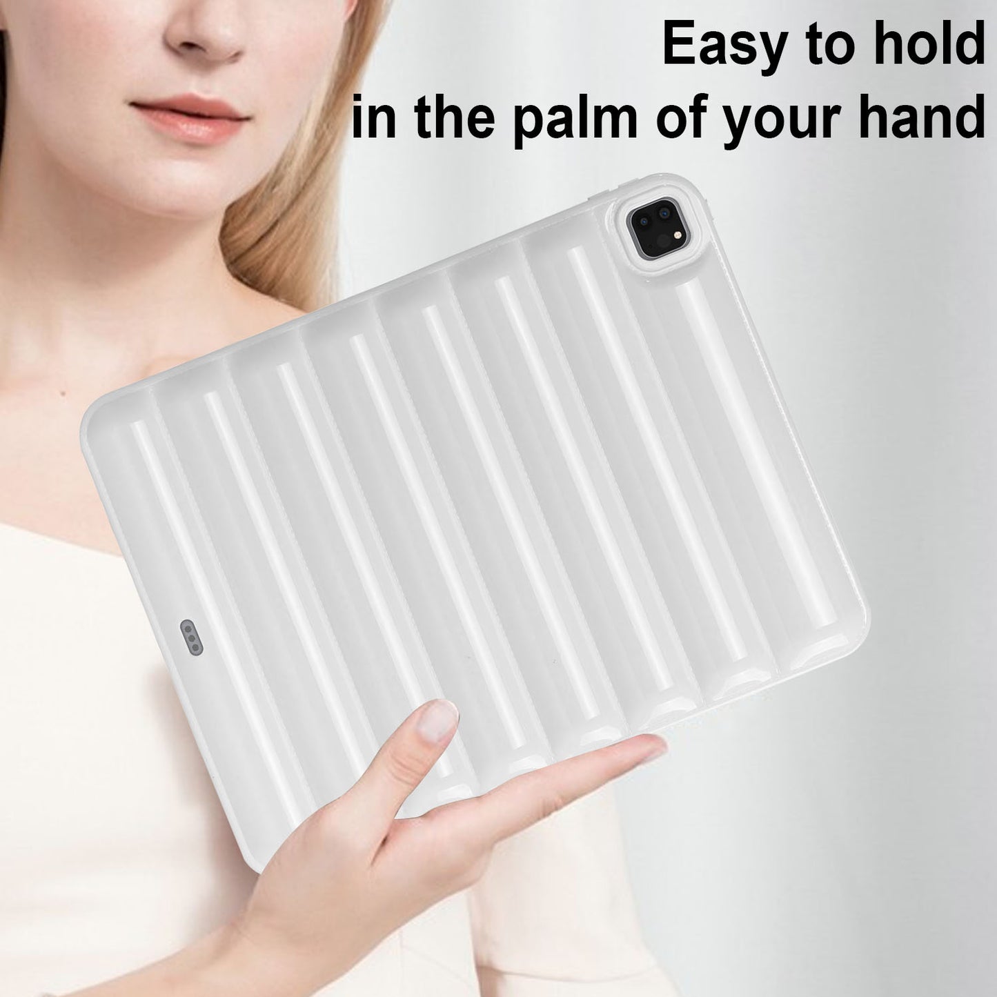 For iPad Pro 12.9 (2021) / (2020) / (2022) Shockproof Tablet Shell Down Jacket Texture Soft TPU Case