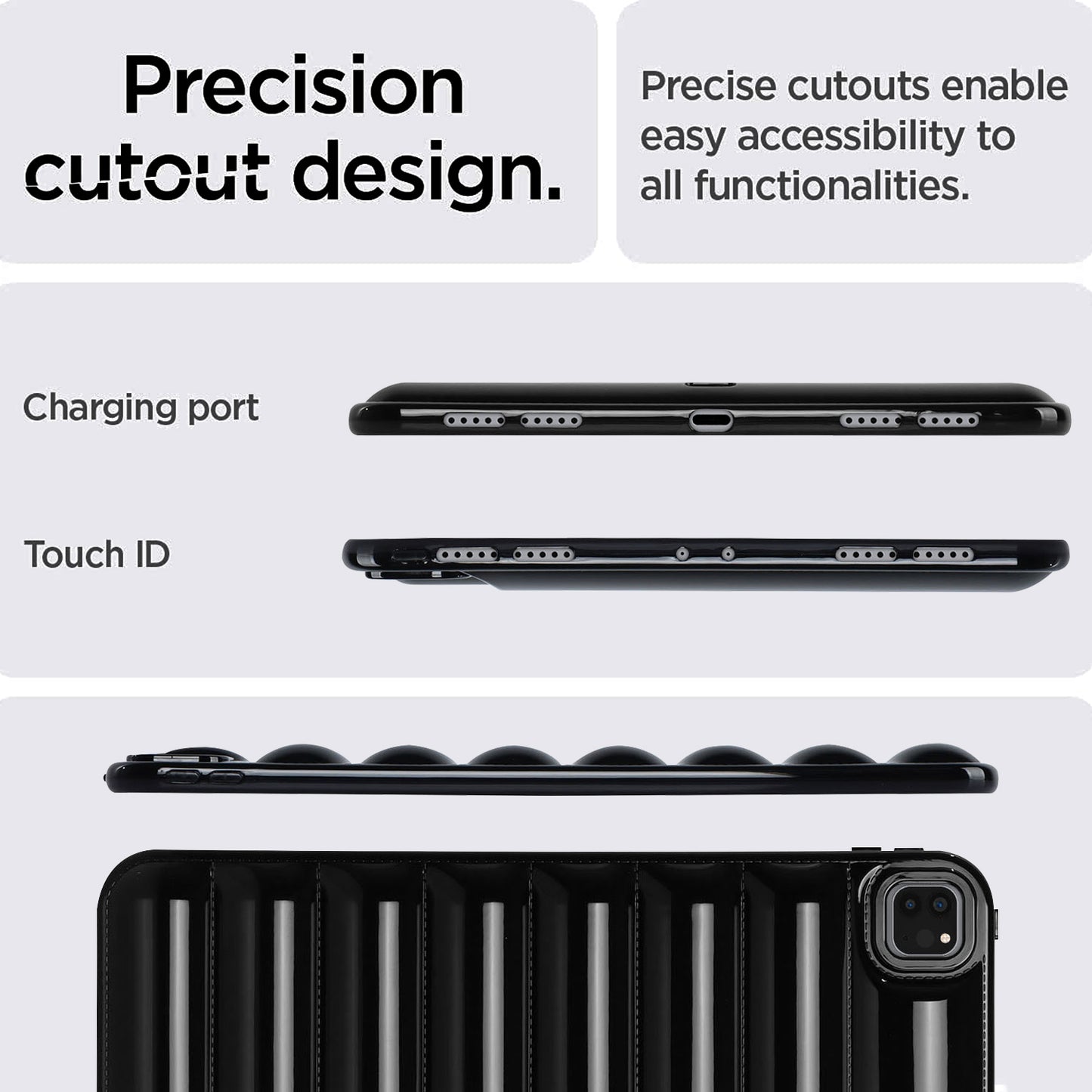 For iPad Pro 12.9 (2021) / (2020) / (2022) Shockproof Tablet Shell Down Jacket Texture Soft TPU Case