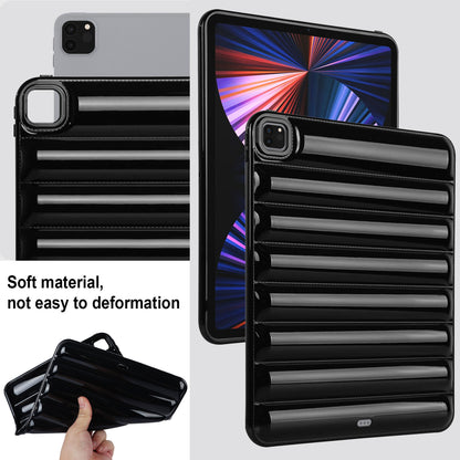 For iPad Pro 12.9 (2021) / (2020) / (2022) Shockproof Tablet Shell Down Jacket Texture Soft TPU Case
