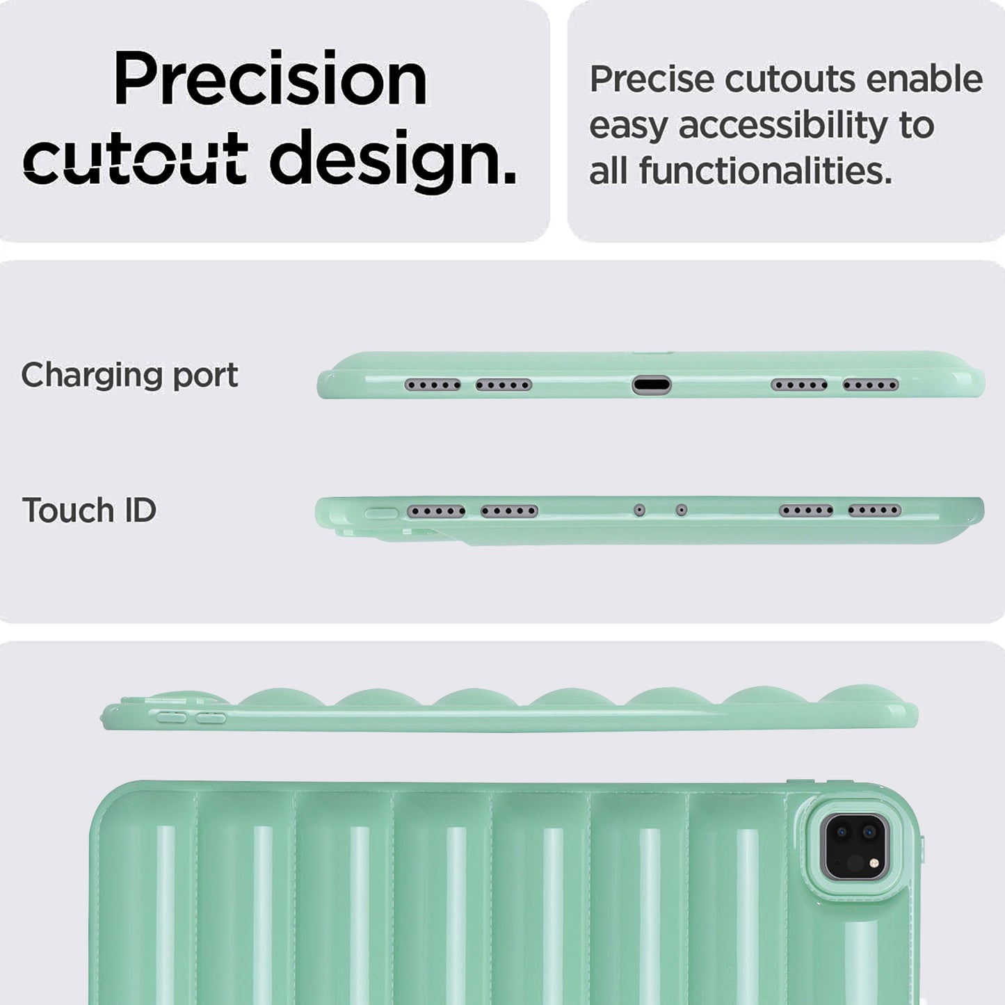 For iPad Pro 12.9 (2021) / (2020) / (2022) Shockproof Tablet Shell Down Jacket Texture Soft TPU Case