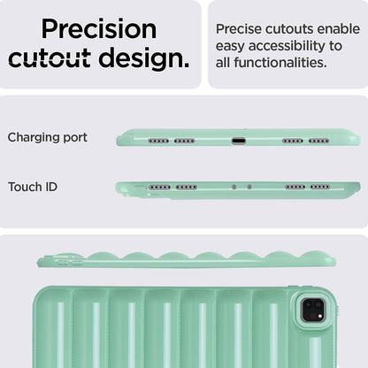 For iPad Pro 12.9 (2021) / (2020) / (2022) Shockproof Tablet Shell Down Jacket Texture Soft TPU Case