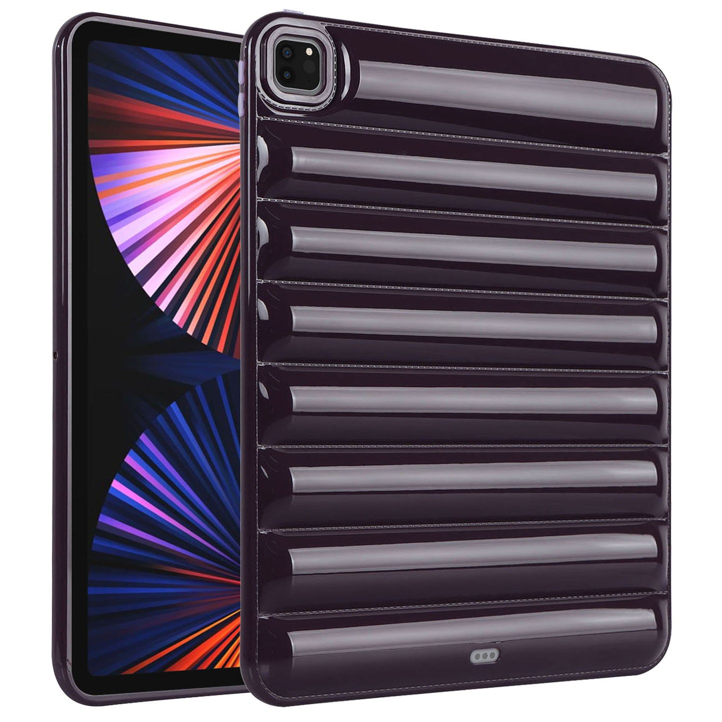 For iPad Pro 12.9 (2021) / (2020) / (2022) Shockproof Tablet Shell Down Jacket Texture Soft TPU Case