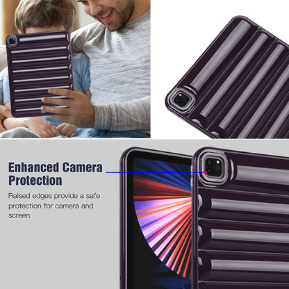 For iPad Pro 12.9 (2021) / (2020) / (2022) Shockproof Tablet Shell Down Jacket Texture Soft TPU Case