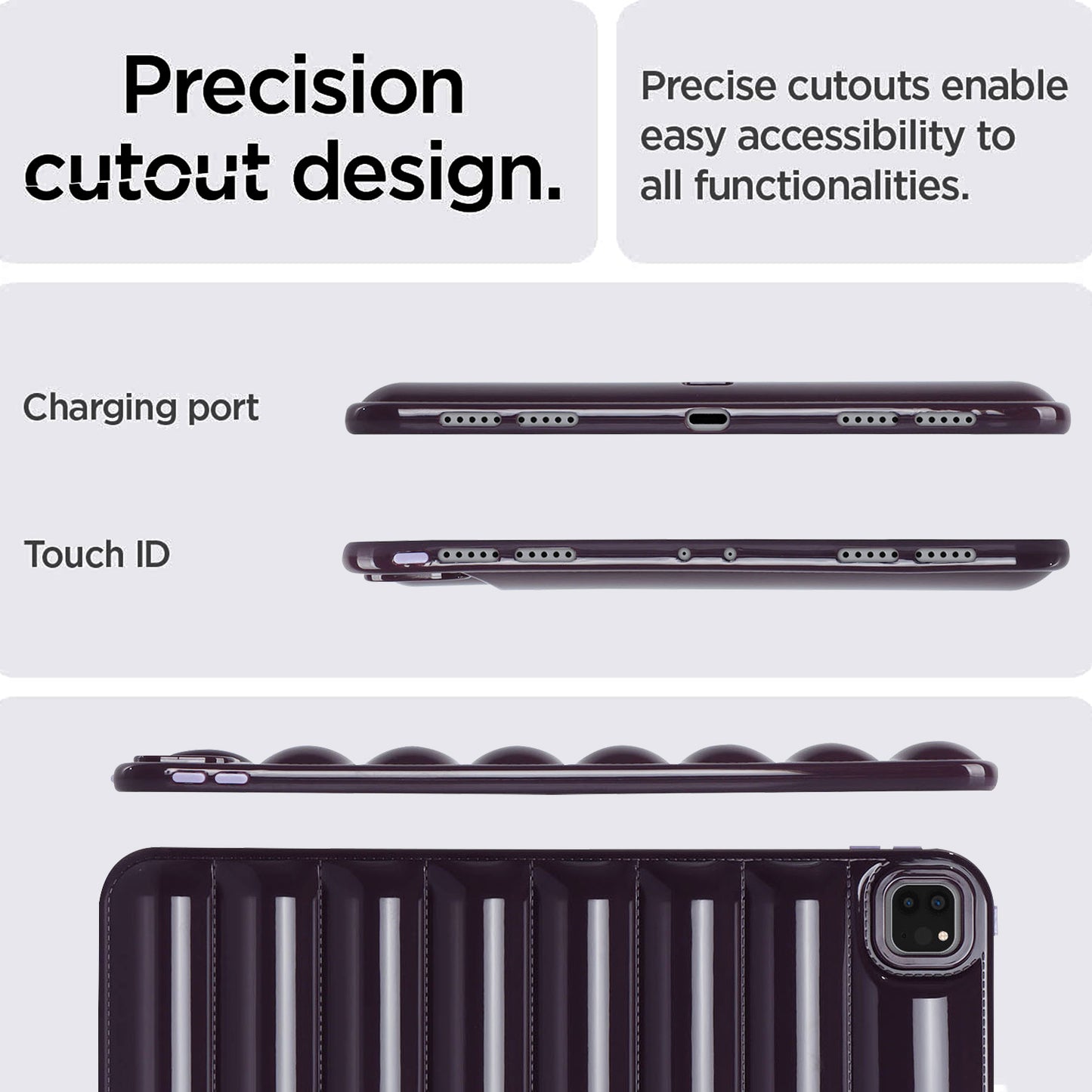 For iPad Pro 12.9 (2021) / (2020) / (2022) Shockproof Tablet Shell Down Jacket Texture Soft TPU Case