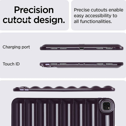 For iPad Pro 12.9 (2021) / (2020) / (2022) Shockproof Tablet Shell Down Jacket Texture Soft TPU Case