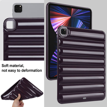 For iPad Pro 12.9 (2021) / (2020) / (2022) Shockproof Tablet Shell Down Jacket Texture Soft TPU Case