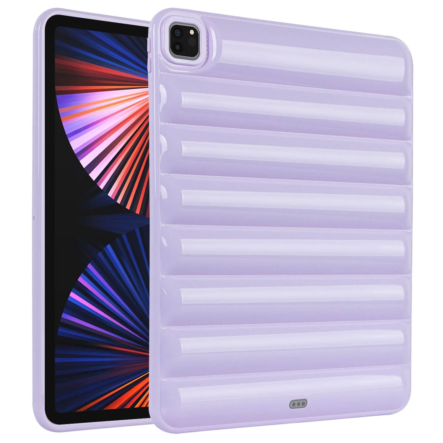 For iPad Pro 12.9 (2021) / (2020) / (2022) Shockproof Tablet Shell Down Jacket Texture Soft TPU Case