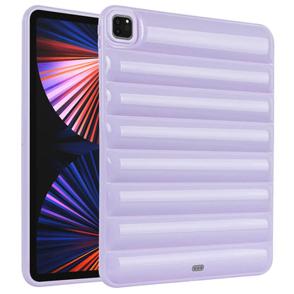 For iPad Pro 12.9 (2021) / (2020) / (2022) Shockproof Tablet Shell Down Jacket Texture Soft TPU Case