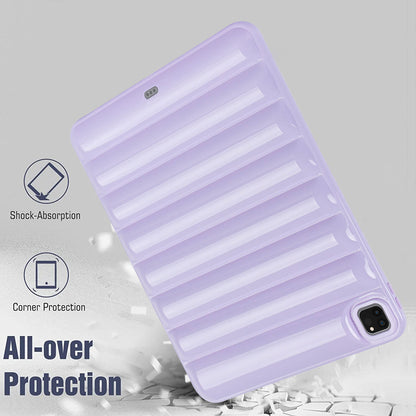 For iPad Pro 12.9 (2021) / (2020) / (2022) Shockproof Tablet Shell Down Jacket Texture Soft TPU Case