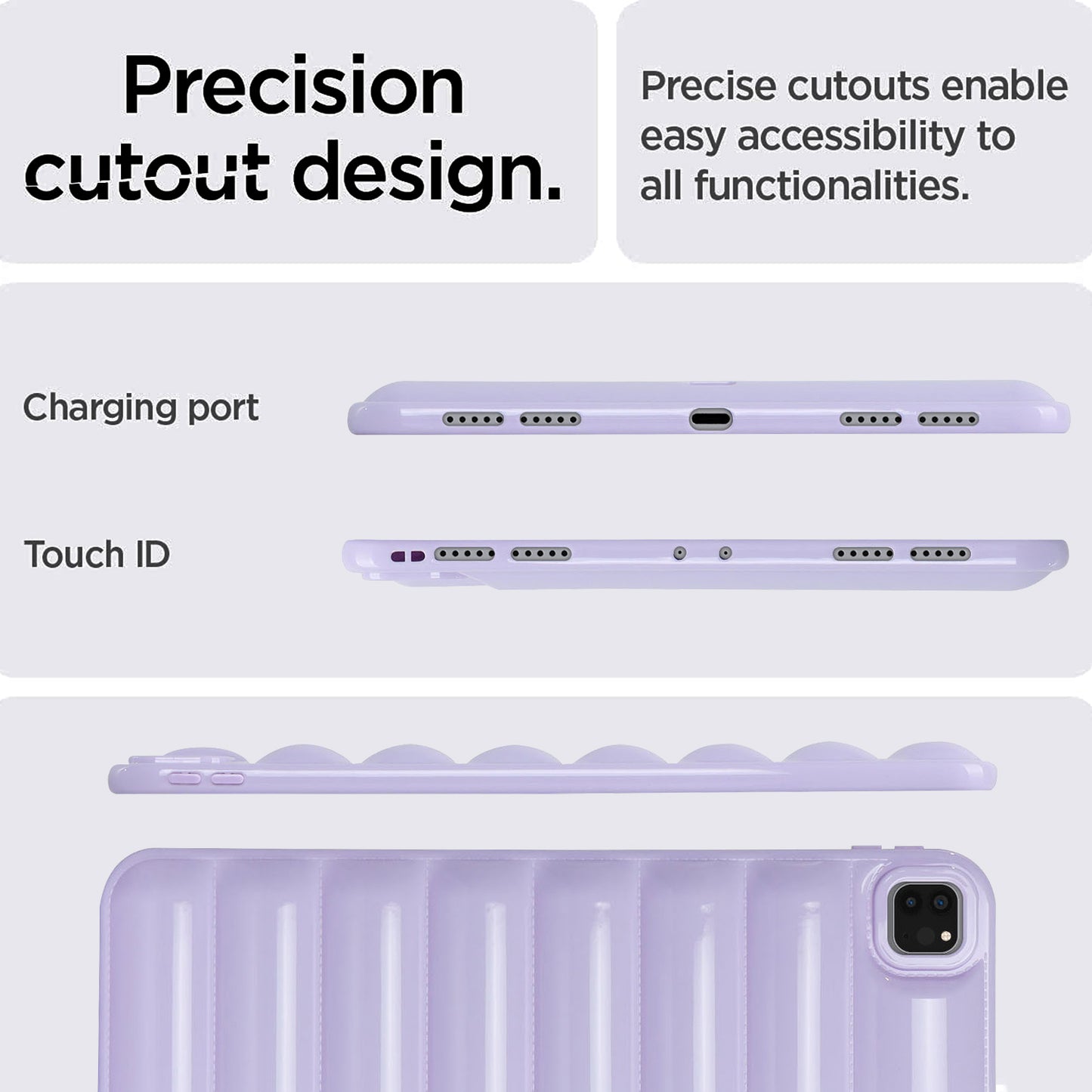 For iPad Pro 12.9 (2021) / (2020) / (2022) Shockproof Tablet Shell Down Jacket Texture Soft TPU Case