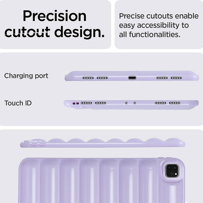 For iPad Pro 12.9 (2021) / (2020) / (2022) Shockproof Tablet Shell Down Jacket Texture Soft TPU Case