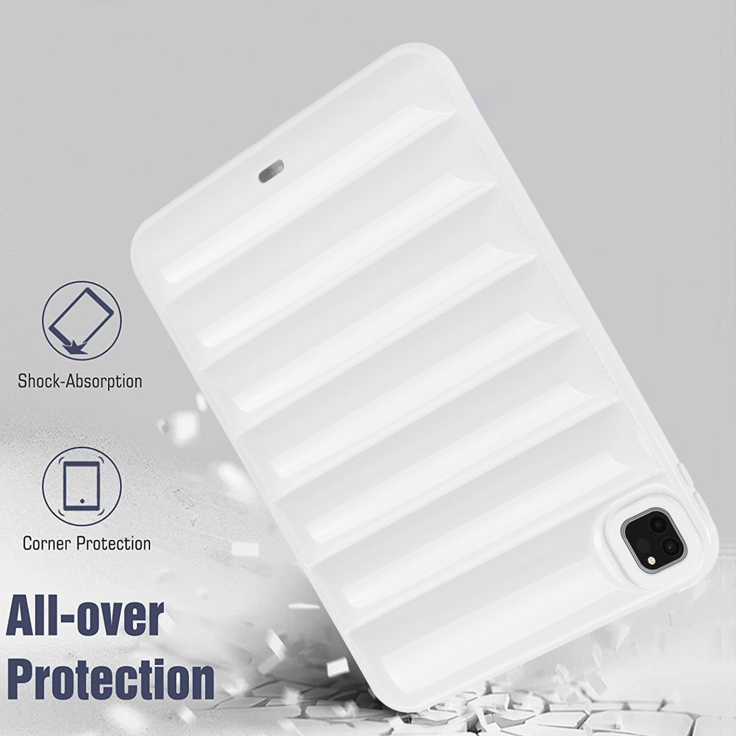 For iPad Pro 11 (2020) / (2021) / (2022) Anti-Dust Candy Color Tablet Shell Case Down Jacket TPU Cover