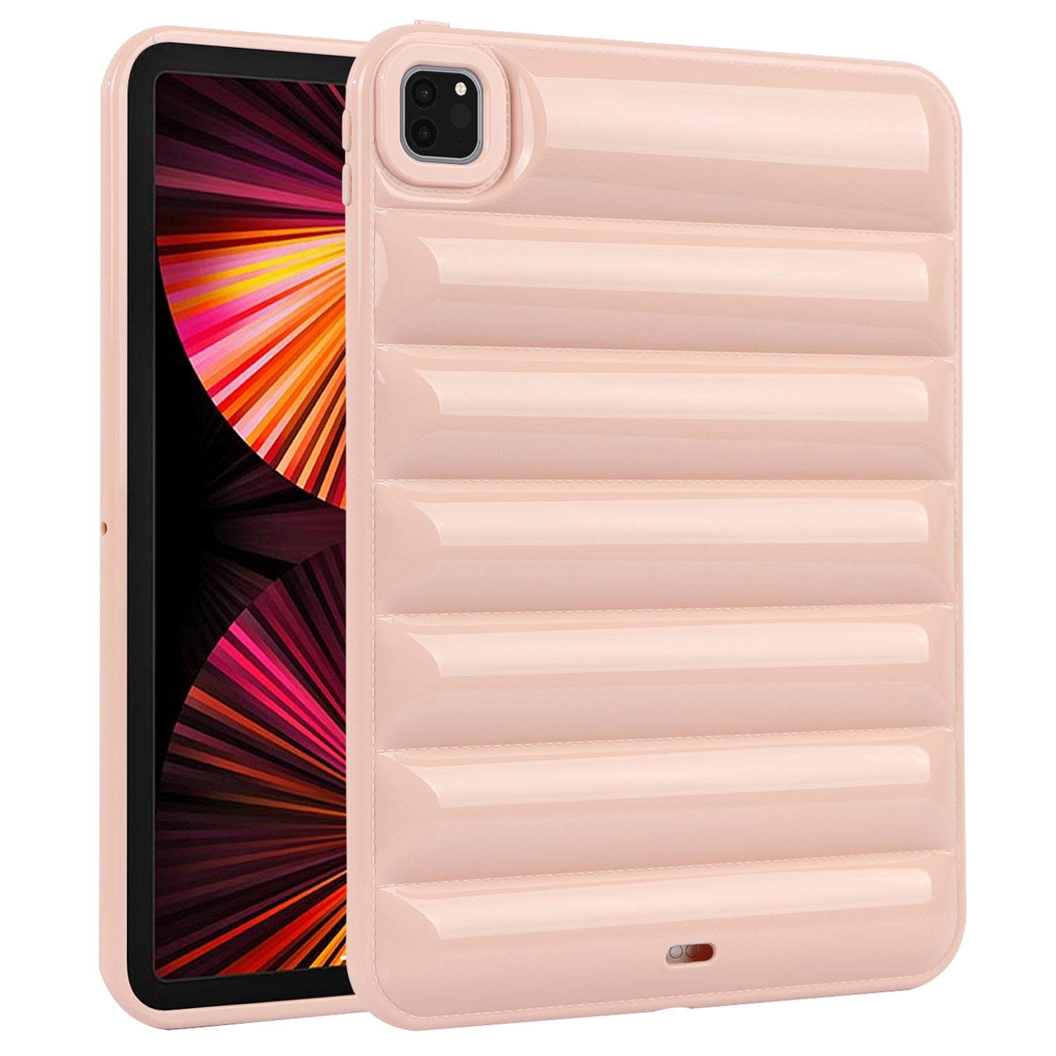 For iPad Pro 11 (2020) / (2021) / (2022) Anti-Dust Candy Color Tablet Shell Case Down Jacket TPU Cover