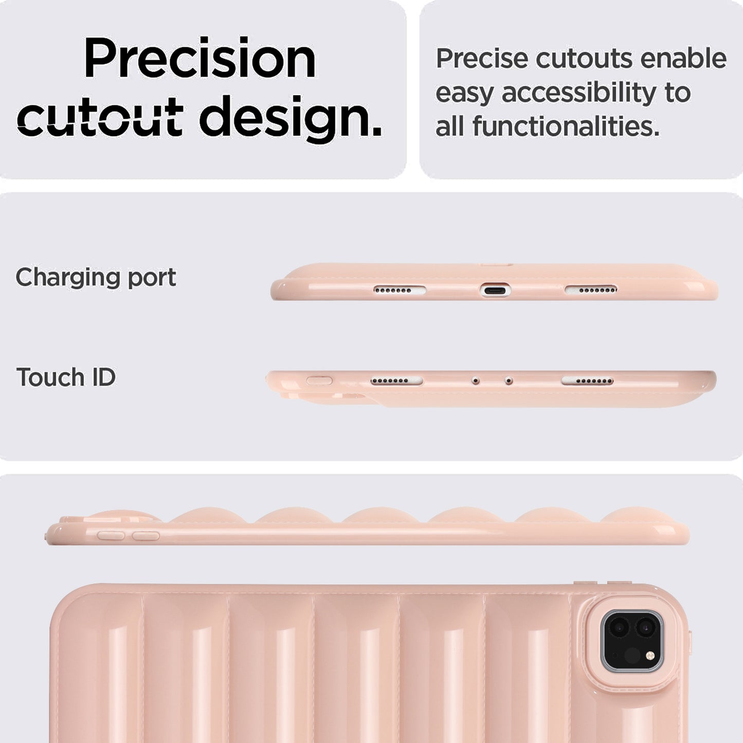 For iPad Pro 11 (2020) / (2021) / (2022) Anti-Dust Candy Color Tablet Shell Case Down Jacket TPU Cover