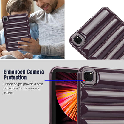 For iPad Pro 11 (2020) / (2021) / (2022) Anti-Dust Candy Color Tablet Shell Case Down Jacket TPU Cover